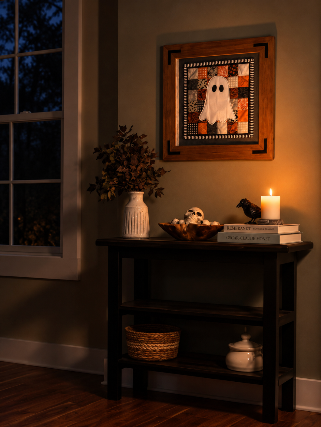 After Dark | Ghost Quilted Wall Hanging