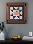 Harvest Star | Pumpkin Sawtooth Star Quilted Wall Hanging