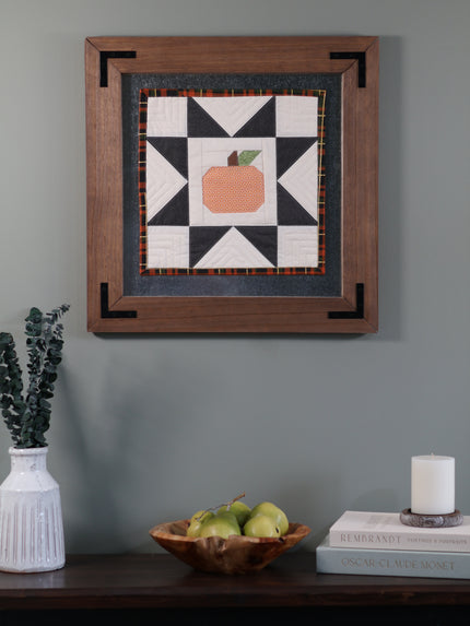 Harvest Star | Pumpkin Sawtooth Star Quilted Wall Hanging