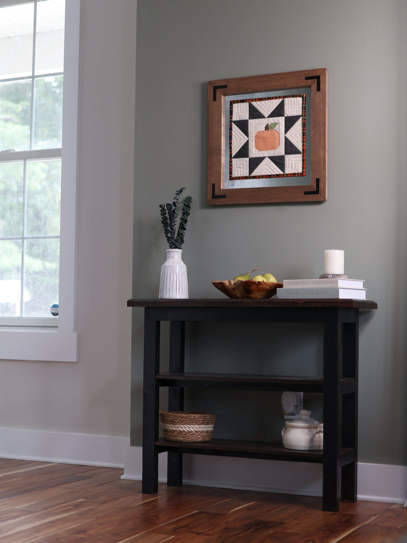 Harvest Star | Pumpkin Sawtooth Star Quilted Wall Hanging