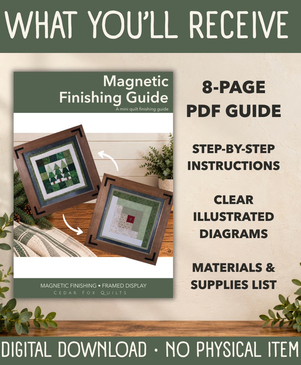 Magnetic Finishing Guide for Mini Quilts