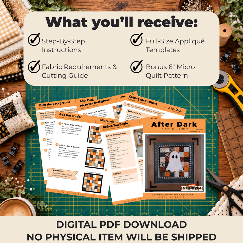 After Dark | Ghost Mini Quilt Pattern
