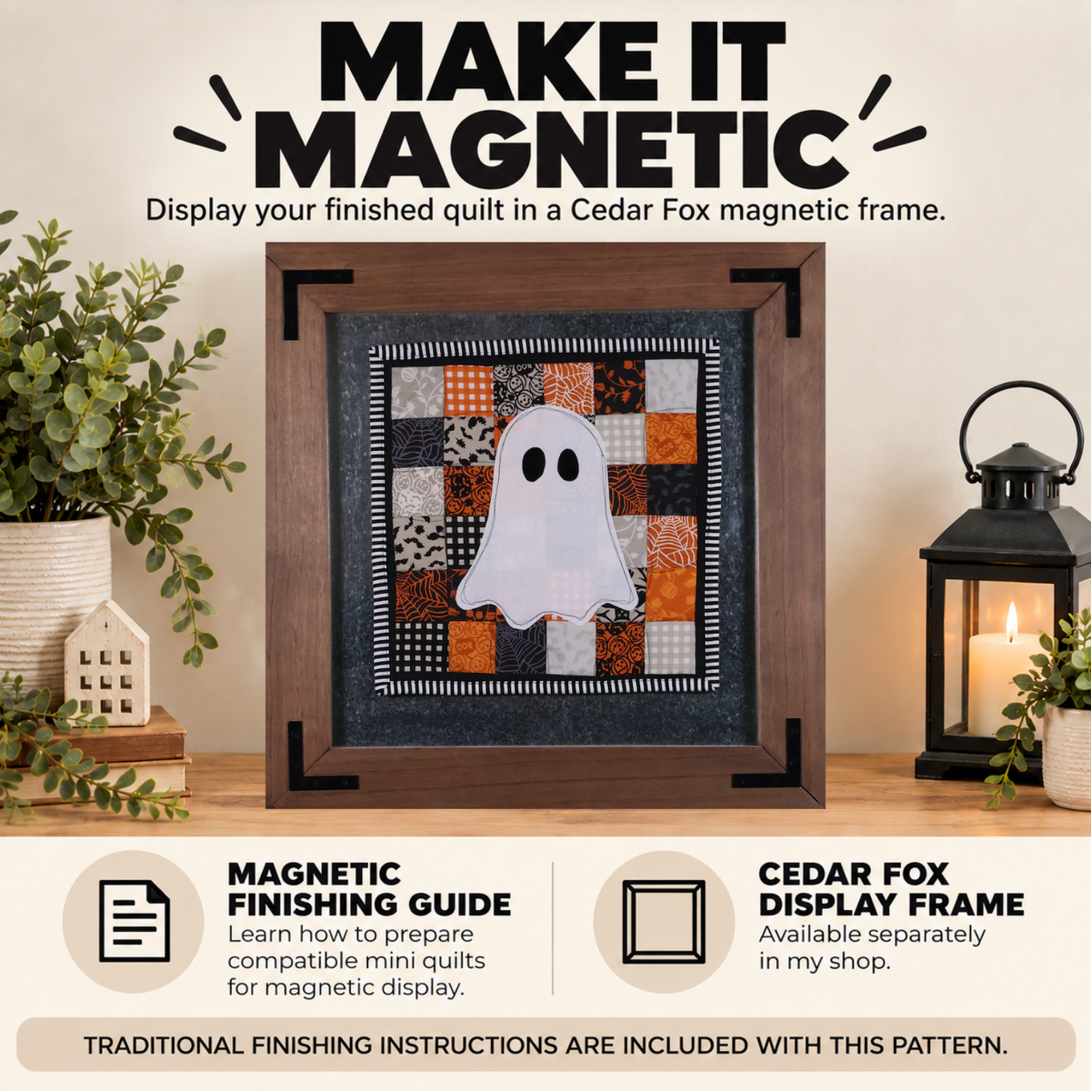 After Dark | Ghost Mini Quilt Pattern