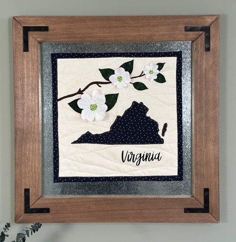 Virginia in Bloom | Virginia Dogwood  Quilted Wall Hanging