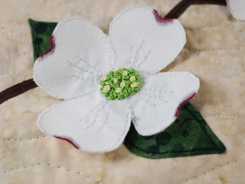 Virginia in Bloom | Virginia Dogwood  Quilted Wall Hanging