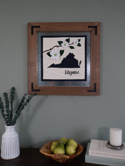 Virginia in Bloom | Virginia Dogwood  Quilted Wall Hanging
